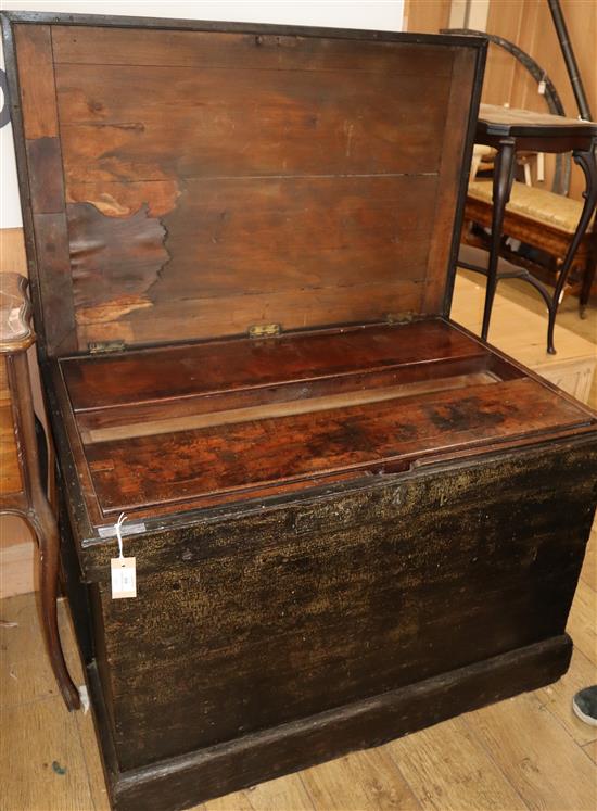 A carpenters chest with fitted interior W.104cm